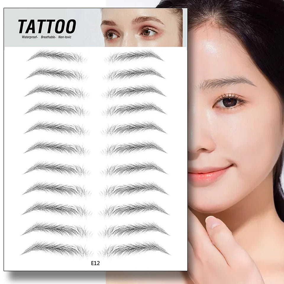 4D Waterproof Eyebrow Tattoo Stickers