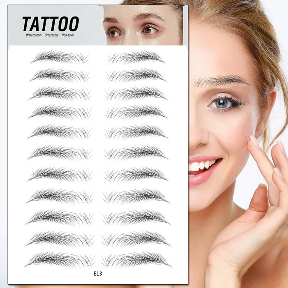 4D Waterproof Eyebrow Tattoo Stickers
