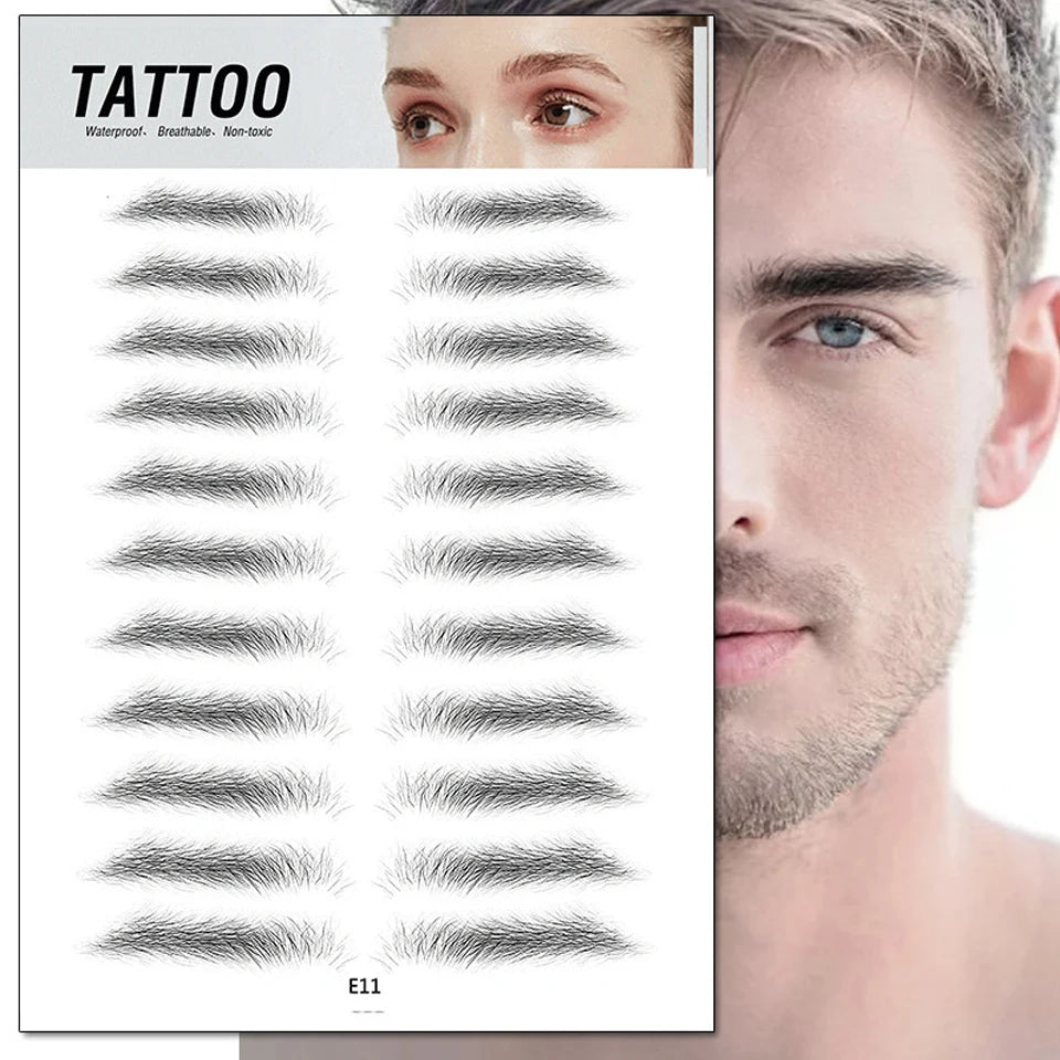 4D Waterproof Eyebrow Tattoo Stickers