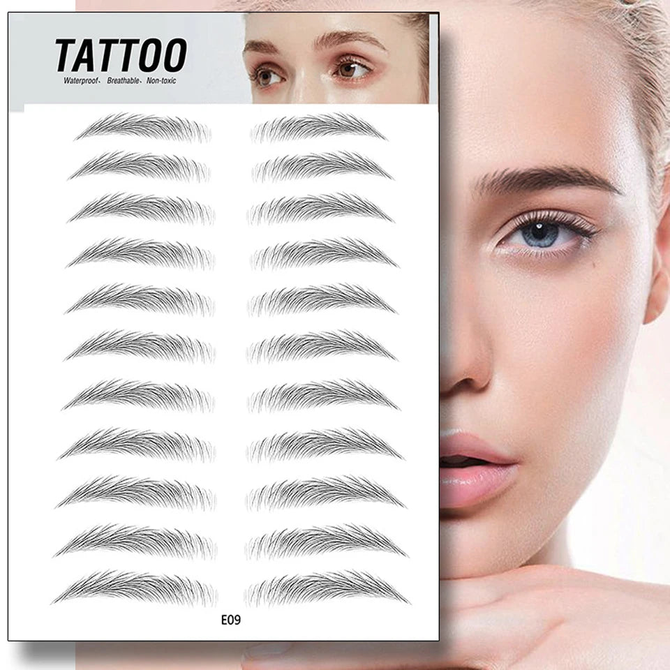 4D Waterproof Eyebrow Tattoo Stickers
