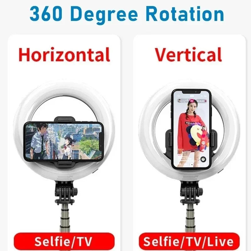 Portable 4-in-1 Selfie Stick with Tripod & LED