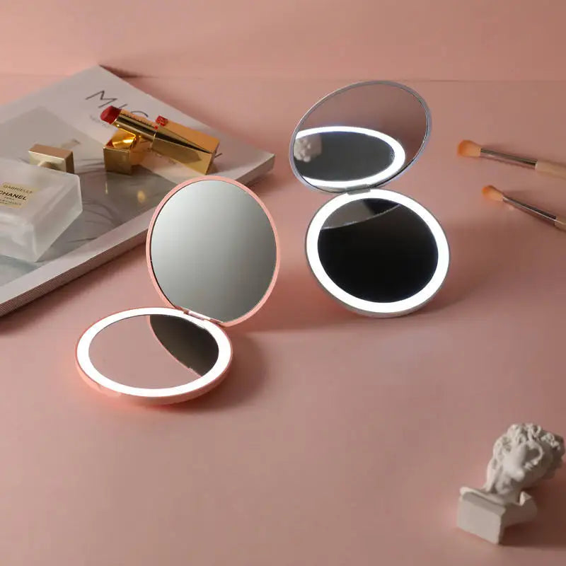 Rechargeable LED Handheld Makeup Mirror