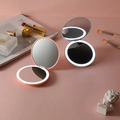 Rechargeable LED Handheld Makeup Mirror