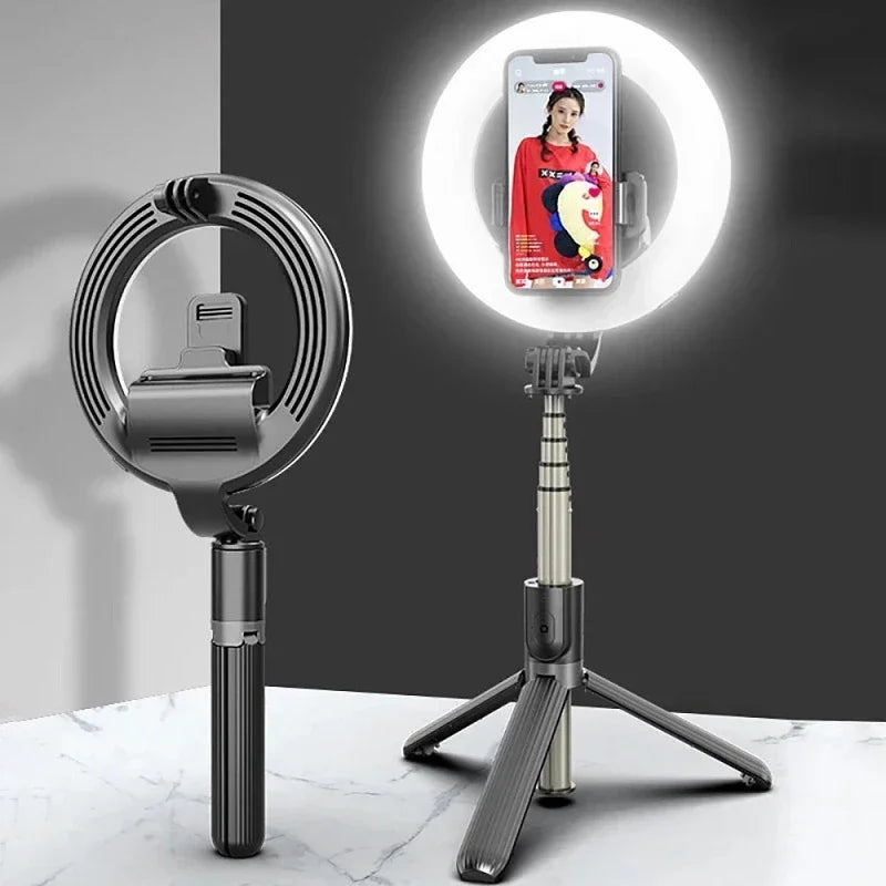 Portable 4-in-1 Selfie Stick with Tripod & LED