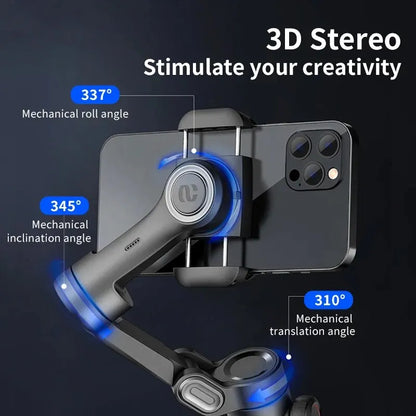3-Axis Handheld Gimbal Stabilizer with Tripod | Anti-Shake Smartphone Mount