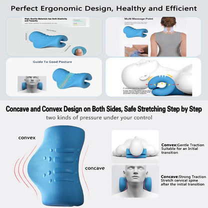 Cervical Spine Pillow for Sleep Traction and Support