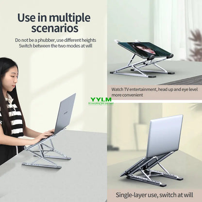Adjustable Aluminum Laptop Riser – X Style