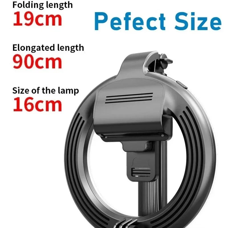 Portable 4-in-1 Selfie Stick with Tripod & LED