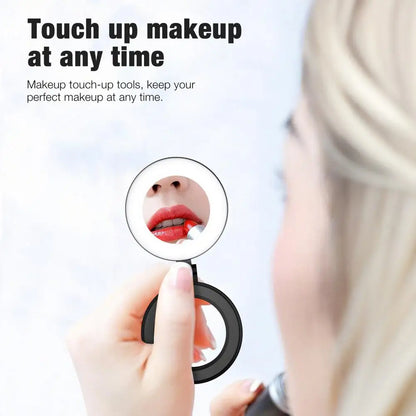 Magnetic Selfie Light Rechargeable LED Selfie Ring Light for Magsafe with Brightness Adjustable Portable LED Phone Fill Light for All Phones Selfies/Photography/Zoom/Video Conference/Vlogging Black