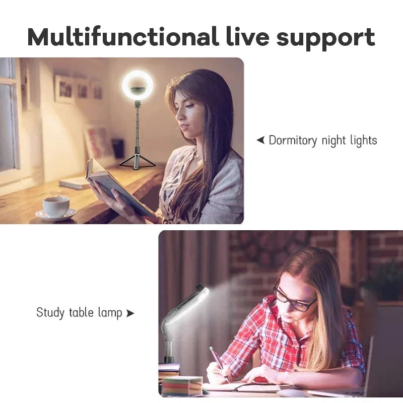 Portable 4-in-1 Selfie Stick with Tripod & LED