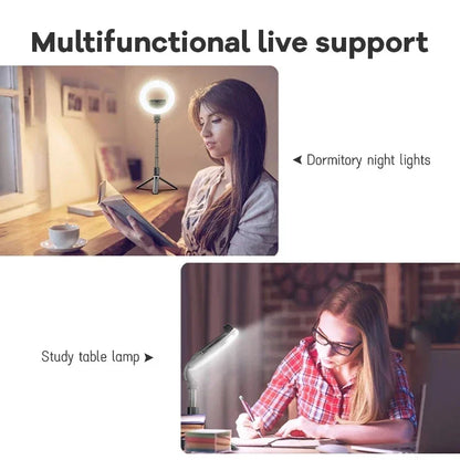 Portable 4-in-1 Selfie Stick with Tripod & LED