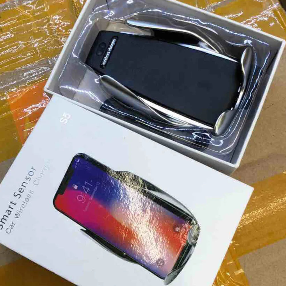 Fast Wireless Car Charger with Auto-Clamp