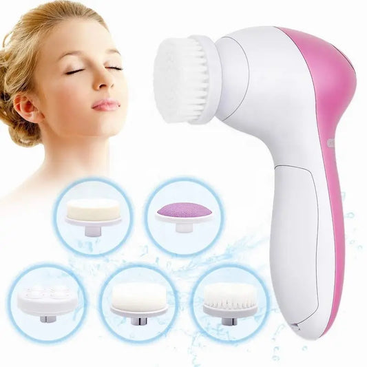 5 in 1 Electric Facial Cleansing Brush Set