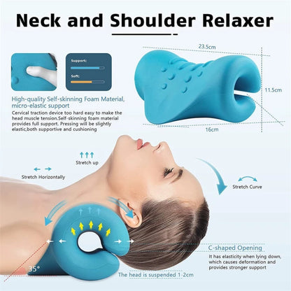 Cervical Spine Pillow for Sleep Traction and Support