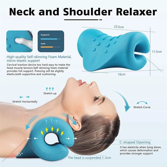 Cervical Spine Pillow for Sleep Traction and Support
